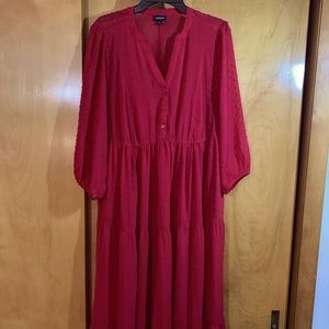 Torrid red midi dress